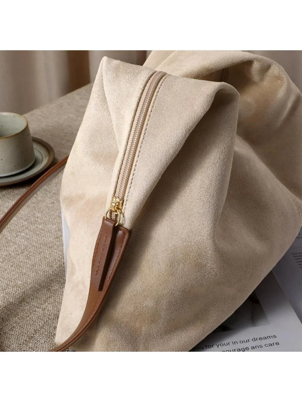 Chic Suede Shoulder Bag for Women | Slouchy Tote, Boho Crossbody & Satchel